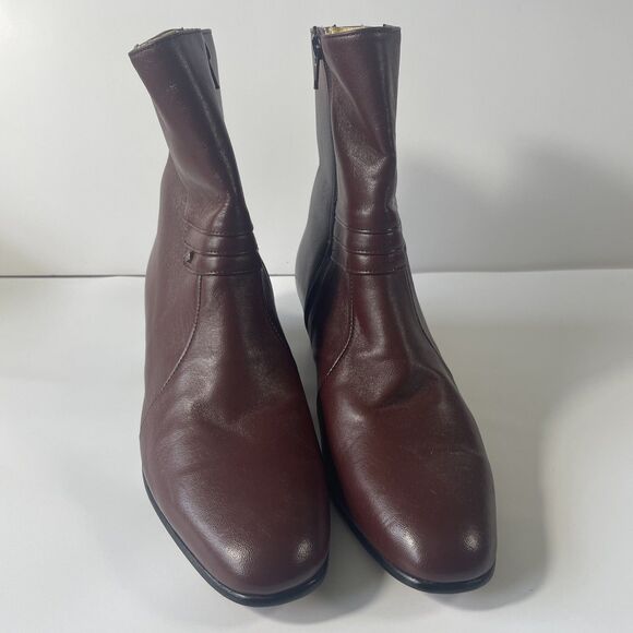 Besserro Ankle Boots Brown Leather Mens 8.5/27.5 Retro Business Professional - Picture 1 of 10
